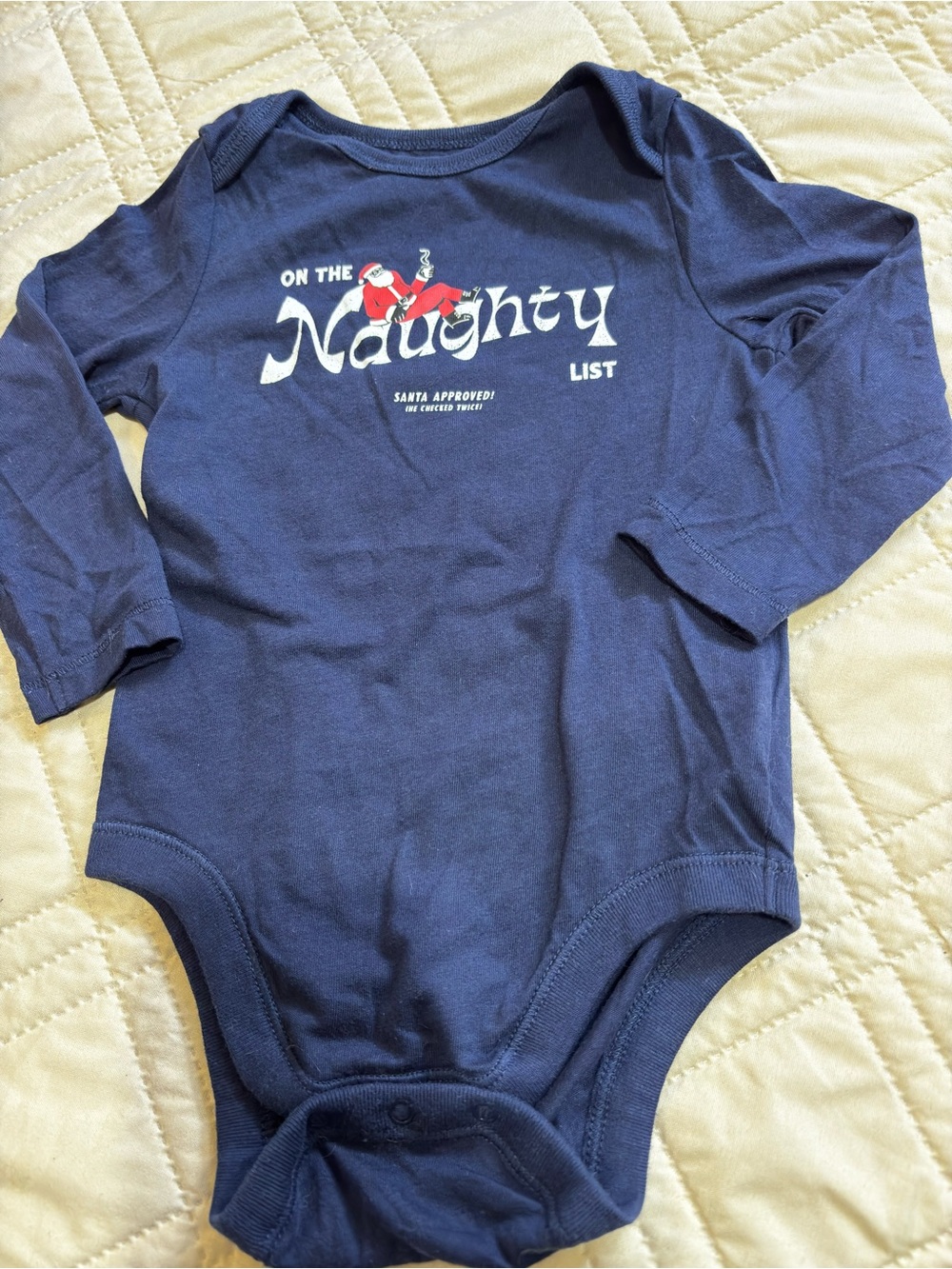 Old Navy 12-18M 'On the Naughty List' Bodysuit